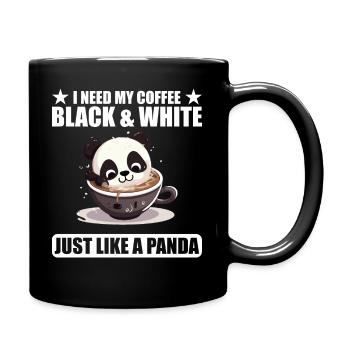 I Need My Coffee Black and White Just Like a Panda - Full Colour Mug - black - Right