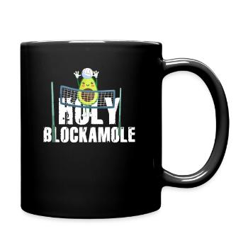 Heilige Blockamole Volleyball Avocado - Tasse einfarbig - Schwarz - Rechts