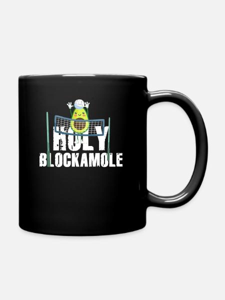 Heilige Blockamole Volleyball Avocado - Tasse einfarbig - Schwarz
