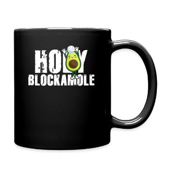 Heilige Blockamole Volleyball Avocado - Tasse einfarbig - Schwarz - Rechts