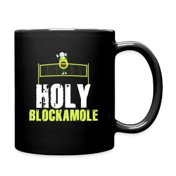 Heilige Blockamole Volleyball Avocado - Tasse einfarbig - Schwarz - Rechts