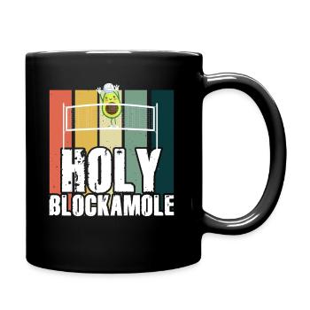 Heilige Blockamole Volleyball Avocado - Tasse einfarbig - Schwarz - Rechts