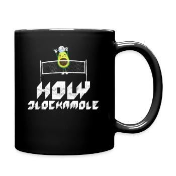 Heilige Blockamole Volleyball Avocado - Tasse einfarbig - Schwarz - Rechts