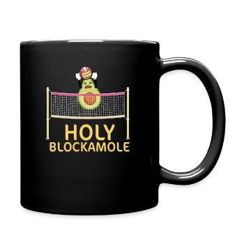 Heilige Blockamole Volleyball Avocado - Tasse einfarbig - Schwarz - Rechts