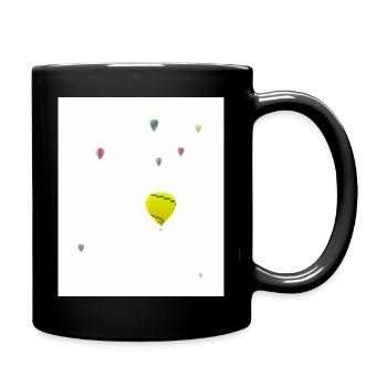 Petites montgolfières sur ciel blanc - Mug uni - noir - Droite