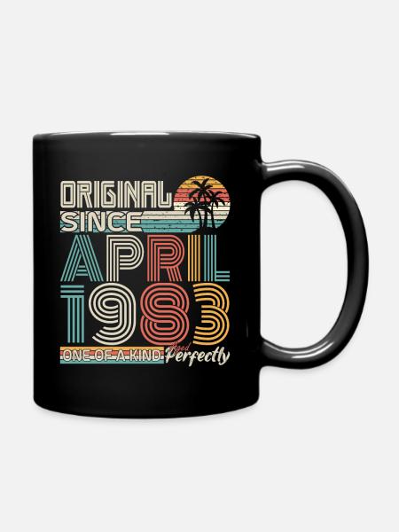 Avril 1983 anniversaire avril 1983 cadeau 1983 - Mug uni - noir