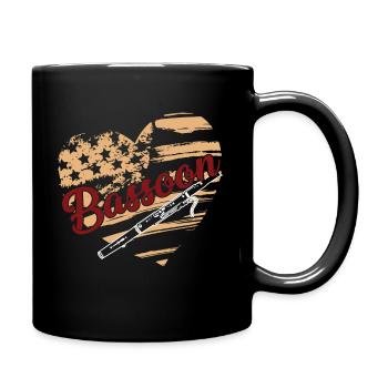 Bassoon Bassoon Flag - Full Colour Mug - black - Right