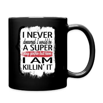 golfkids golf clubs funny boysgolf funnygolfquote - Full Colour Mug - black - Right
