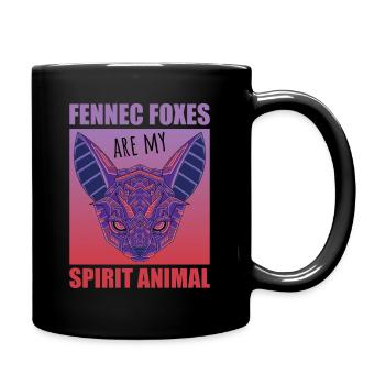 Süßes Wüsten Fuchs Geschenk Für Mädchen Kinder - Tasse einfarbig - Schwarz - Rechts