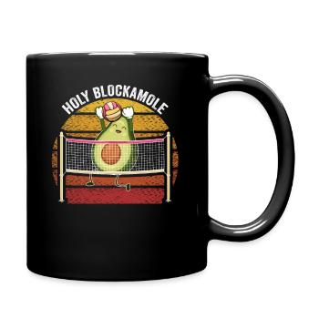 Heilige Blockamole Volleyball Avocado - Tasse einfarbig - Schwarz - Rechts
