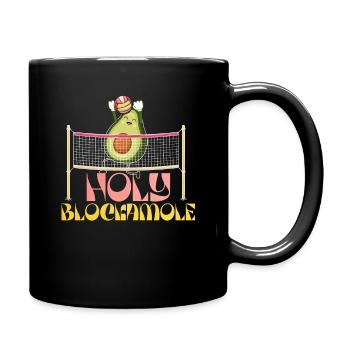 Heilige Blockamole Volleyball Avocado - Tasse einfarbig - Schwarz - Rechts