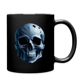WIKINGER SCHÄDEL I SKULL DESIGN - Tasse einfarbig - Schwarz - Rechts