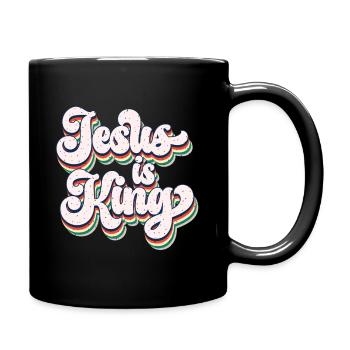 Jesus Is King - Tasse einfarbig - Schwarz - Rechts