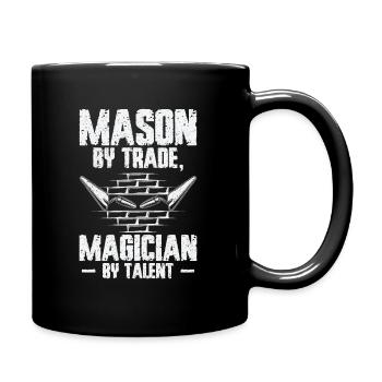 Bricklayer Brick Mason Masonry - Full Colour Mug - black - Right