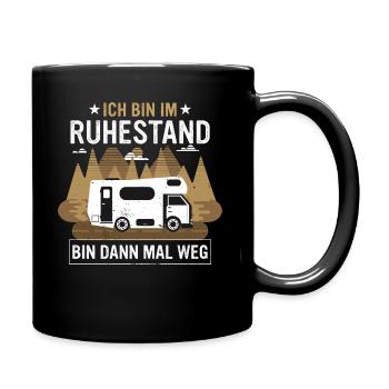 Ruhestand Rentner Rente Pension Renteneintritt - Tasse einfarbig - Schwarz - Rechts