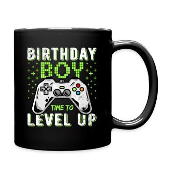 Birthday Boy Time to Level Up Video Game Gift - Full Colour Mug - black - Right