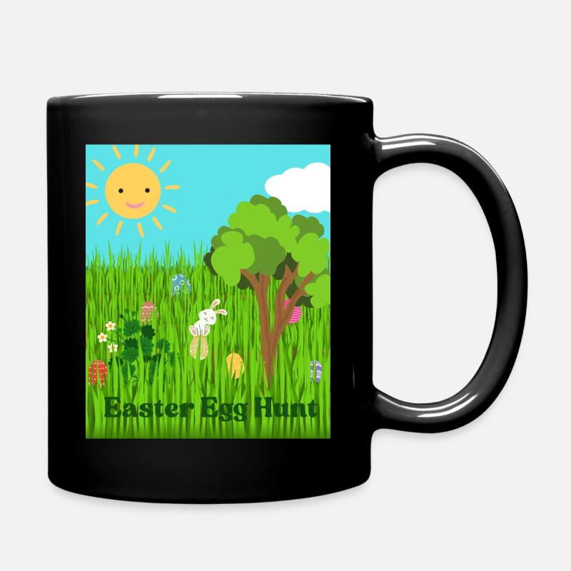 Ostereiersuche- Chasse aux œufs de Pâques - Ostern - Mug uni - noir