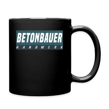 Betonbauer T-Shirt - Tasse einfarbig - Schwarz - Rechts