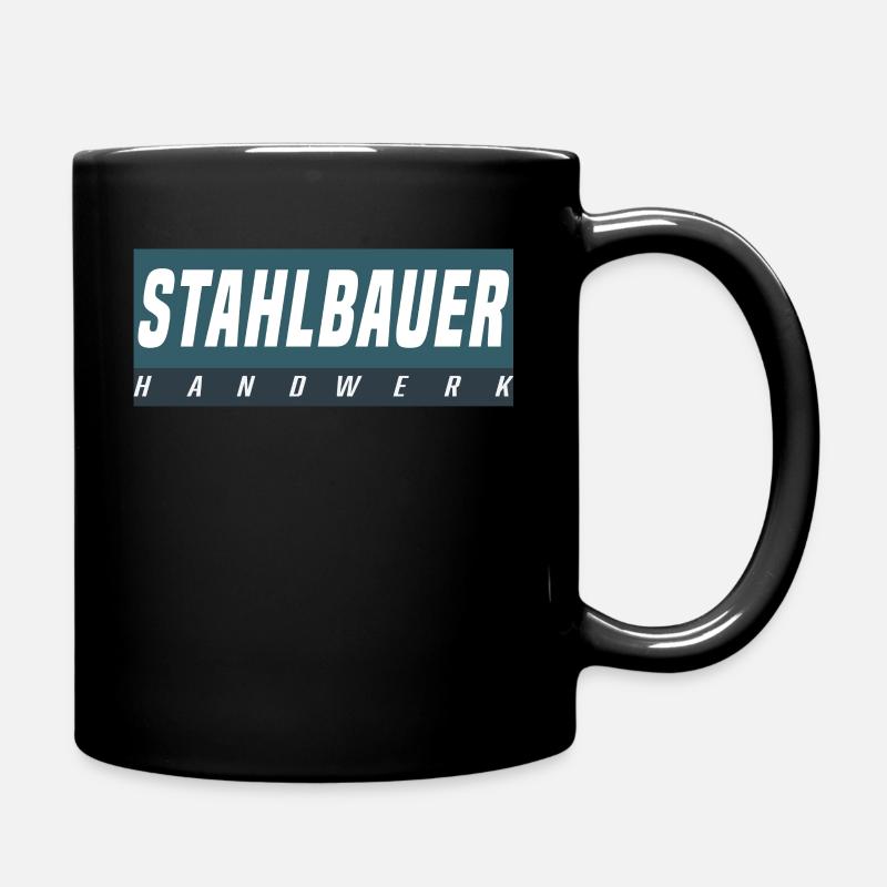 Stahlbauer T-Shirt - Tasse einfarbig - Schwarz
