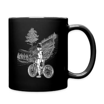Chemise de cyclisme respectueuse de l’environnement avec un design comique. - Mug uni - noir - Droite