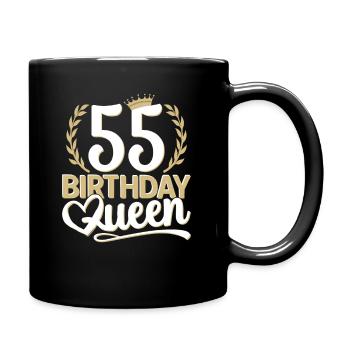 55e anniversaire Femme 55 ans 55e 55e reine - Mug uni - noir - Droite