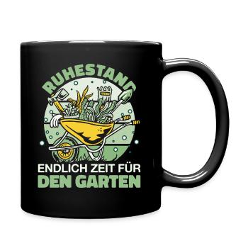 Ruhestand Rentner Rente Pension Renteneintritt - Tasse einfarbig - Schwarz - Rechts