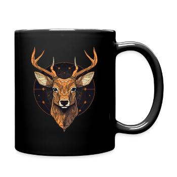 Deer Geometric - Full Colour Mug - black - Right
