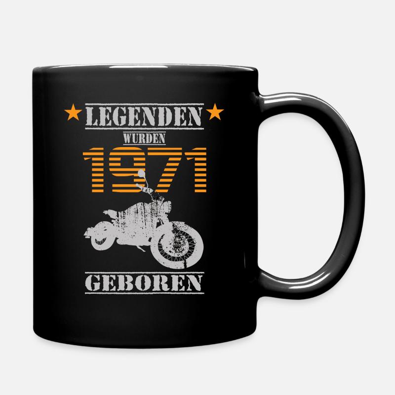 Motorrad Geburtstag Legenden wurden 1971 Geboren - Tasse einfarbig - Schwarz