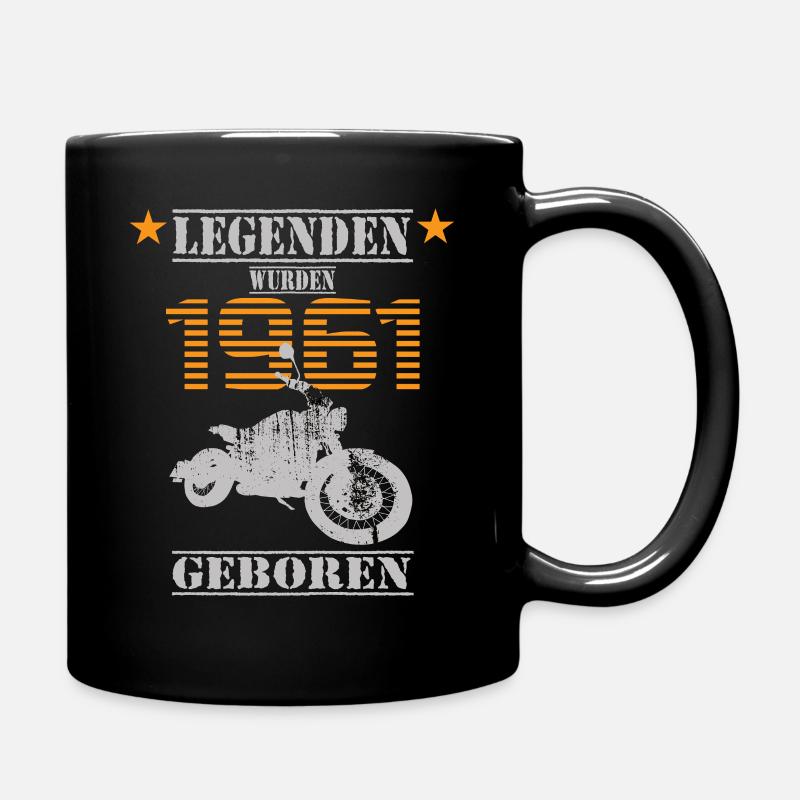 Motorrad Geburtstag Legenden wurden 1961 Geboren - Tasse einfarbig - Schwarz