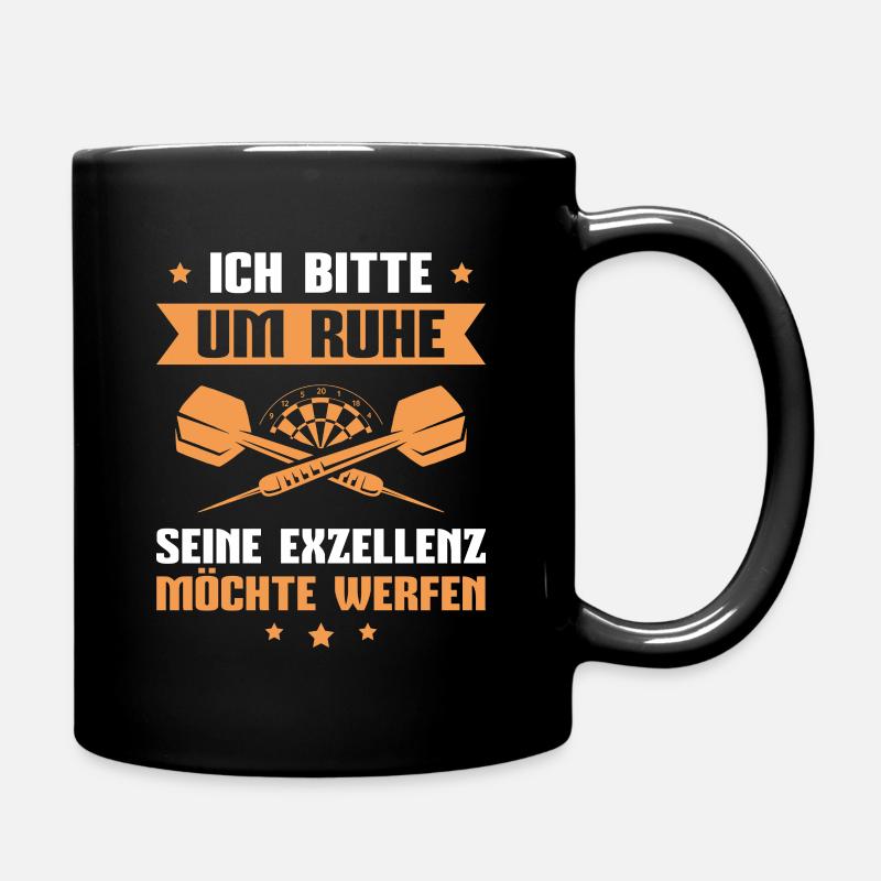 Dart Seine Exzellenz möchte werfen Dartspieler - Tasse einfarbig - Schwarz