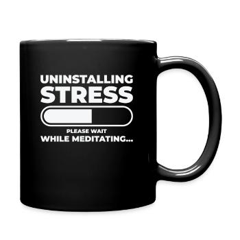 Désinstaller le yoga méditant le stress - Mug uni - noir - Droite