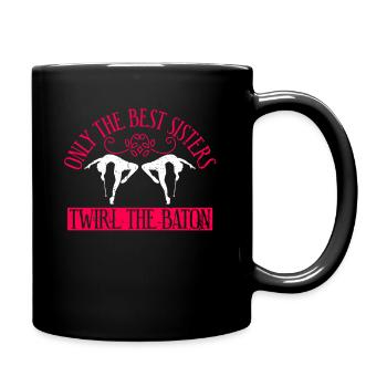 Baton Sister Design Für Baton Twirler Sis - Full Colour Mug - black - Right