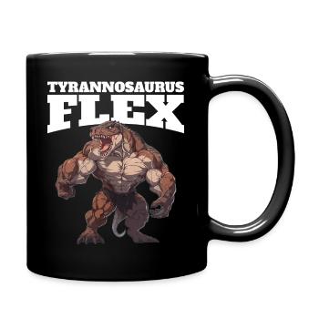 Fitness Musculation Dino T-Rex Tyrannosaurus Flex - Mug uni - noir - Droite