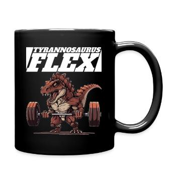 Fitness Musculation Dino T-Rex Tyrannosaurus Flex - Mug uni - noir - Droite