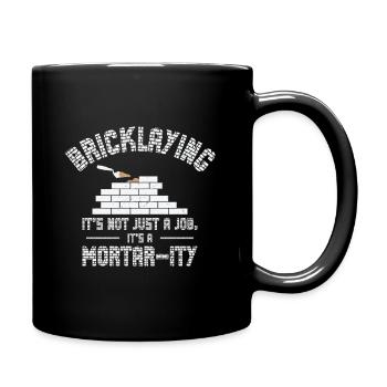 Bricklayer Brick Mason Masonry - Full Colour Mug - black - Right