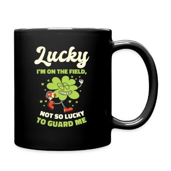 St. Patrick's Day American Football Shamrock - Full Colour Mug - black - Right