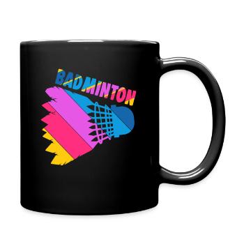 Volant pour jouer au badminton - Mug uni - noir - Droite