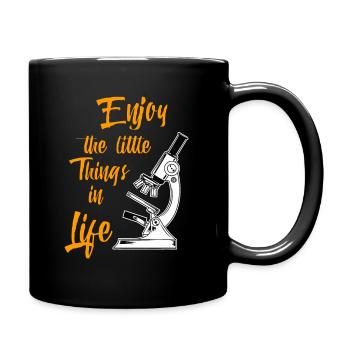 Biologe Mikroskop Labor - Biologie Wortspiel - Tasse einfarbig - Schwarz - Rechts