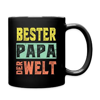 Vatertag Papa - Bester Papa Der Welt - Tasse einfarbig - Schwarz - Rechts