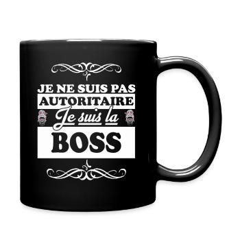 Je suis la boss de la maison 2 - Mug uni - noir - Droite