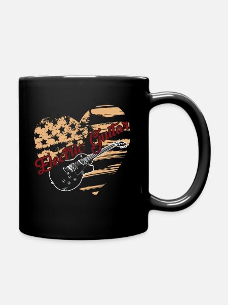 Electric Guitar Electric Guitar Flag - Full Colour Mug - black