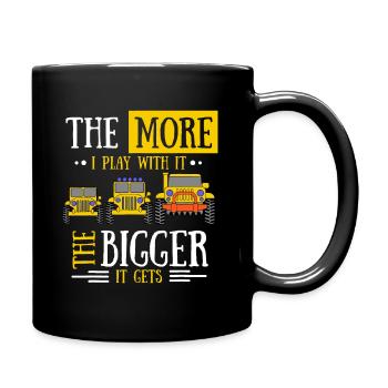 Plus je joue avec, plus il grossit - Mug uni - noir - Droite