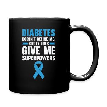 Diabetic Pancreas Diabetes Awareness - Full Colour Mug - black - Right