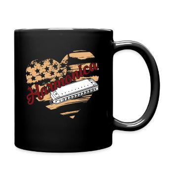 Harmonica Harmonica Flag - Full Colour Mug - black - Right