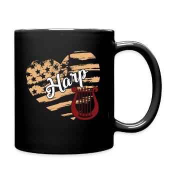 Harp Harp Flag - Full Colour Mug - black - Right
