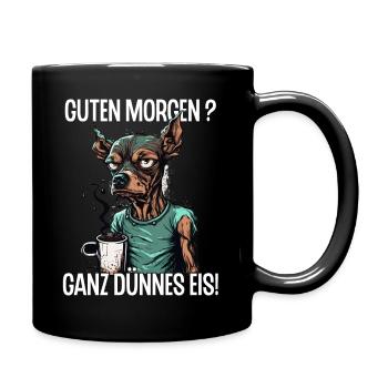 Arbeit Lustig Spruch Geschenk Tasse Kollege Arbeit - Tasse einfarbig - Schwarz - Rechts