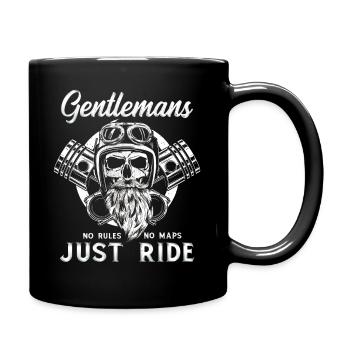 Gentlemans Just Ride - Full Colour Mug - black - Right