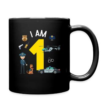 I am 1 - US Police - Full Colour Mug - black - Right