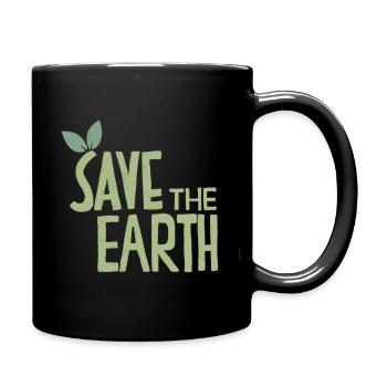 Save The Earth Nachhaltig Klimawandel - Tasse einfarbig - Schwarz - Rechts