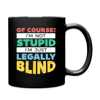 Braille-Schrift Blinde Blindheit Bewusstsein - Tasse einfarbig - Schwarz - Rechts